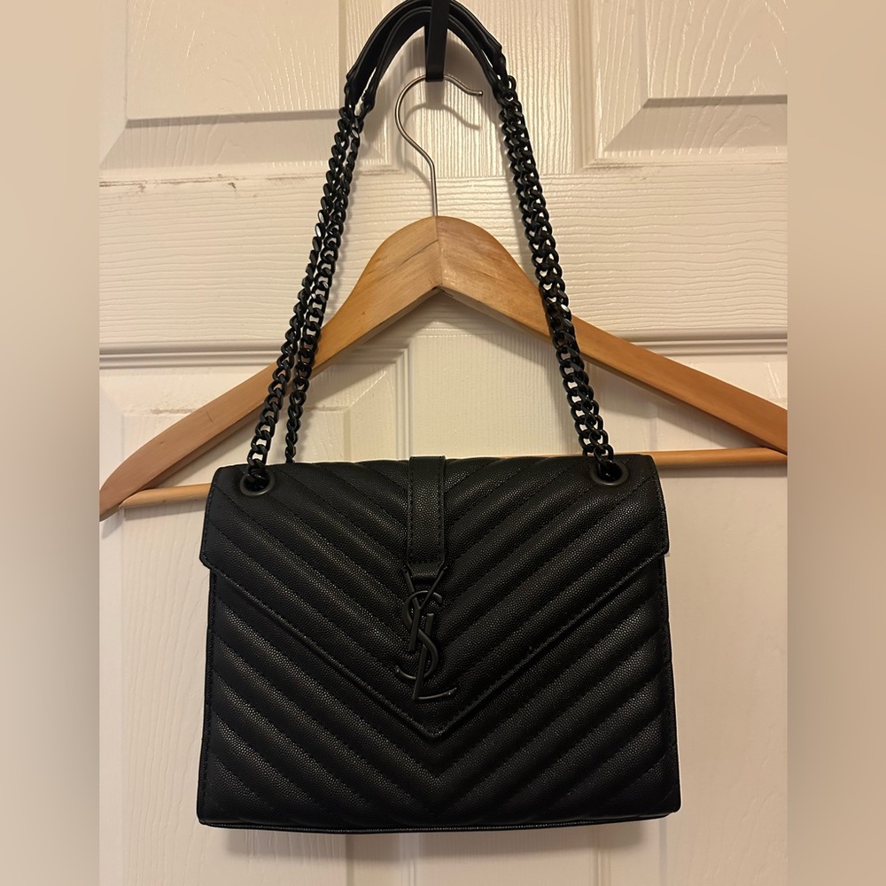 Black Quilted Chain Shoulder Bag